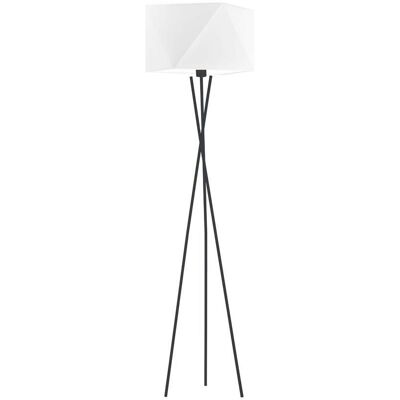 Lampa podłogowa LYSNE Dakar, 60 W, E27, biała/czarna, 164x45 cm Lampa podłogowa LYSNE Dakar, 60 W, E27, biała/czarna, 164x45 cm