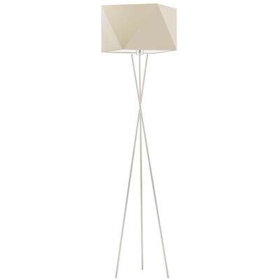 Lampa podłogowa LYSNE Dakar, 60 W, E27, ecru/srebrna, 164x45 cm Lampa podłogowa LYSNE Dakar, 60 W, E27, ecru/srebrna, 164x45 cm