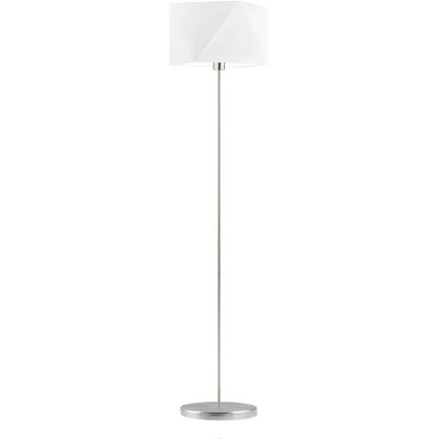 Lampa podłogowa LYSNE Fidżi, 60 W, E27, biała/stalowa, 160x45 cm Lampa podłogowa LYSNE Fidżi, 60 W, E27, biała/stalowa, 160x45 cm