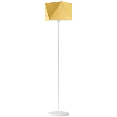 Lampa podłogowa LYSNE Fidżi, 60 W, E27, musztardowa/biała, 160x45 cm Lampa podłogowa LYSNE Fidżi, 60 W, E27, musztardowa/biała, 160x45 cm