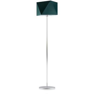 Lampa podłogowa LYSNE Fidżi, 60 W, E27, zieleń butelkowa/chrom, 160x45 cm Lampa podłogowa LYSNE Fidżi, 60 W, E27, zieleń butelkowa/chrom, 160x45 cm