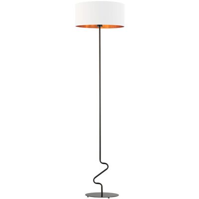 Lampa podłogowa LYSNE Jersey Gold, biały ze złotym wnętrzem Lampa podłogowa LYSNE Jersey Gold, biały ze złotym wnętrzem