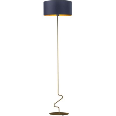 Lampa podłogowa LYSNE Jersey Gold, granatowy ze złotym wnętrzem Lampa podłogowa LYSNE Jersey Gold, granatowy ze złotym wnętrzem