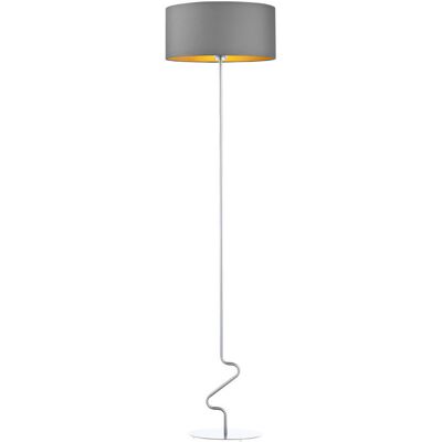 Lampa podłogowa LYSNE Jersey Gold, szary stalowy ze złotym wnętrzem Lampa podłogowa LYSNE Jersey Gold, szary stalowy ze złotym wnętrzem