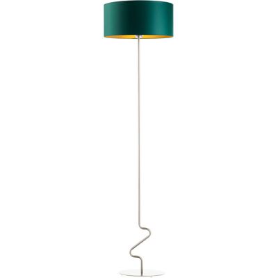 Lampa podłogowa LYSNE Jersey Gold, zieleń butelkowa ze złotym wnętrzem Lampa podłogowa LYSNE Jersey Gold, zieleń butelkowa ze złotym wnętrzem