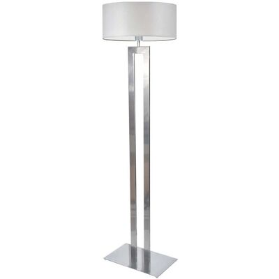 LYSNE Nowoczesna lampa stojąca do salonu w stylu sandynawskim Kalifornia, 60 W, E27, jasnoszaro-srebrna, 161x40 cm LYSNE Nowoczesna lampa stojąca do salonu w stylu sandynawskim Kalifornia, 60 W, E27, jasnoszaro-srebrna, 161x40 cm