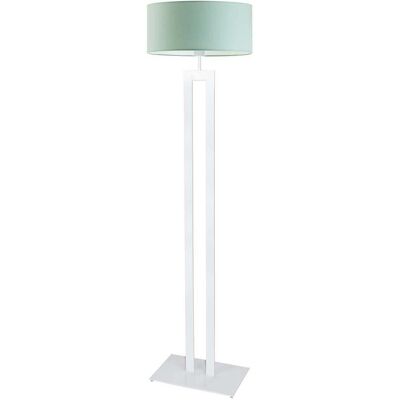 LYSNE Duża lampa podłogowa do salonu w pastelowej kolorystyce Kalifornia, 60 W, E27, miętowo-biała, 161x40 cm LYSNE Duża lampa podłogowa do salonu w pastelowej kolorystyce Kalifornia, 60 W, E27, miętowo-biała, 161x40 cm