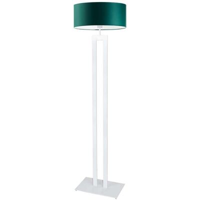 LYSNE Piękna lampa podłogowa do salonu w stylu urban jungle Kalifornia, 60 W, E27, zieleń butelkowa-biała, 161x40 cm LYSNE Piękna lampa podłogowa do salonu w stylu urban jungle Kalifornia, 60 W, E27, zieleń butelkowa-biała, 161x40 cm