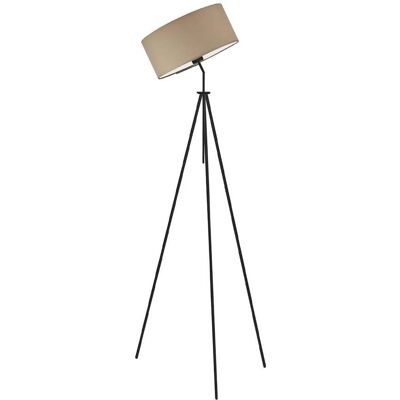 LYSNE Lampa podłogowa z regulacją kąta padania światła Malmo, 60 W, E27, beżowo-czarna, 145x50 cm LYSNE Lampa podłogowa z regulacją kąta padania światła Malmo, 60 W, E27, beżowo-czarna, 145x50 cm
