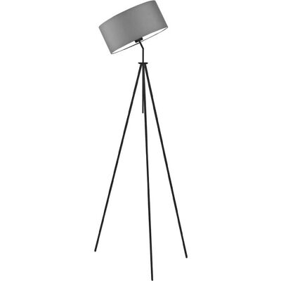 LYSNE Regulowana lampa podłogowa LED do salonu w kolorze czarnym Malmo, 60 W, E27, stalowo-czarna, 145x50 cm LYSNE Regulowana lampa podłogowa LED do salonu w kolorze czarnym Malmo, 60 W, E27, stalowo-czarna, 145x50 cm
