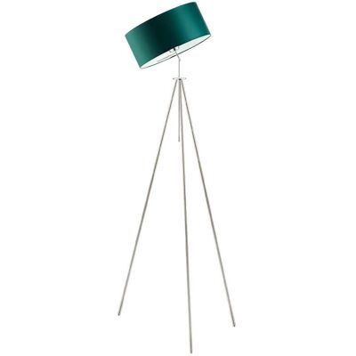 LYSNE Lampa podłogowa w stylu urban jungle Malmo, 60 W, E27, zieleń butelkowa-stalowa, 145x50 cm LYSNE Lampa podłogowa w stylu urban jungle Malmo, 60 W, E27, zieleń butelkowa-stalowa, 145x50 cm