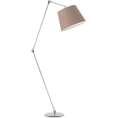 Lampa podłogowa LYSNE Manila, 60 W, E27, beżowa/srebrna, 177x60 cm Lampa podłogowa LYSNE Manila, 60 W, E27, beżowa/srebrna, 177x60 cm