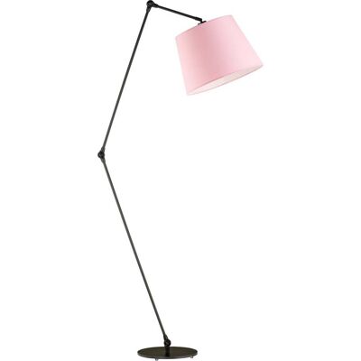 Lampa podłogowa LYSNE Manila, 60 W, E27, jasnoróżowa/czarna, 177x60 cm Lampa podłogowa LYSNE Manila, 60 W, E27, jasnoróżowa/czarna, 177x60 cm