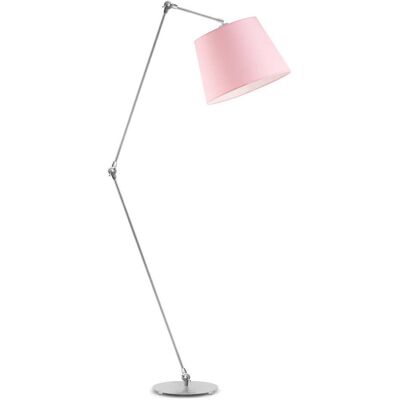 Lampa podłogowa LYSNE Manila, 60 W, E27, jasnoróżowa/srebrna, 177x60 cm Lampa podłogowa LYSNE Manila, 60 W, E27, jasnoróżowa/srebrna, 177x60 cm