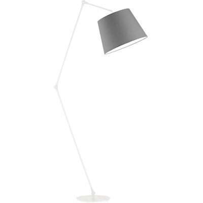 Lampa podłogowa LYSNE Manila, 60 W, E27, stalowa/biała, 177x60 cm Lampa podłogowa LYSNE Manila, 60 W, E27, stalowa/biała, 177x60 cm