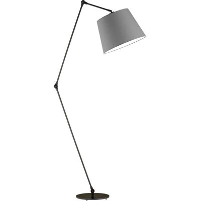 Lampa podłogowa LYSNE Manila, 60 W, E27, stalowa/czarna, 177x60 cm Lampa podłogowa LYSNE Manila, 60 W, E27, stalowa/czarna, 177x60 cm