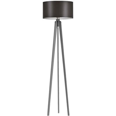 LYSNE Lampa stojąca w stylu skandynawskim Miami, 60 W, E27, brązowo-popielata, 148x40 cm LYSNE Lampa stojąca w stylu skandynawskim Miami, 60 W, E27, brązowo-popielata, 148x40 cm