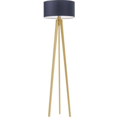 LYSNE - Miami - granatowo-dębowa - 148 cm - Lampa stojąca LYSNE - Miami - granatowo-dębowa - 148 cm - Lampa stojąca