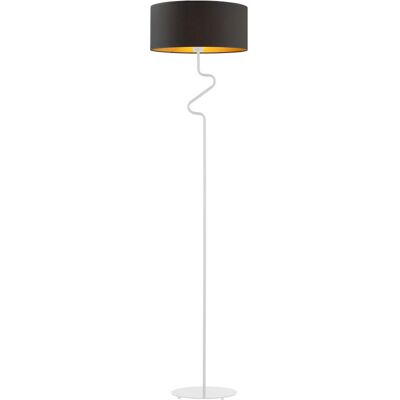 Lampa podłogowa LYSNE Moroni Gold, czarny ze złotym wnętrzem Lampa podłogowa LYSNE Moroni Gold, czarny ze złotym wnętrzem