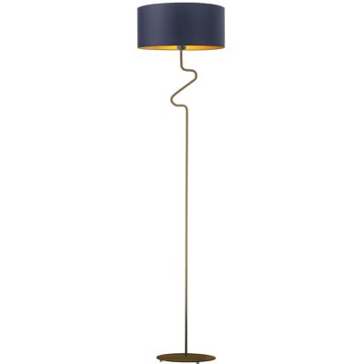 Lampa podłogowa LYSNE Moroni Gold, granatowy ze złotym wnętrzem Lampa podłogowa LYSNE Moroni Gold, granatowy ze złotym wnętrzem