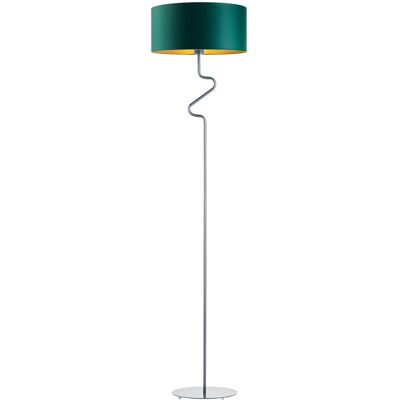Lampa podłogowa LYSNE Moroni Gold, zieleń butelkowa ze złotym wnętrzem Lampa podłogowa LYSNE Moroni Gold, zieleń butelkowa ze złotym wnętrzem