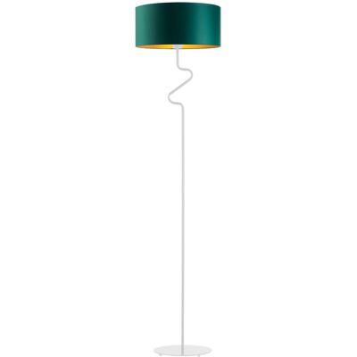 Lampa podłogowa LYSNE Moroni Gold, zieleń butelkowa ze złotym wnętrzem Lampa podłogowa LYSNE Moroni Gold, zieleń butelkowa ze złotym wnętrzem