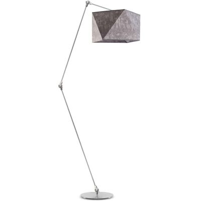 Lampa podłogowa LYSNE Osaka, 60 W, E27, beton/srebrna, 177x60 cm Lampa podłogowa LYSNE Osaka, 60 W, E27, beton/srebrna, 177x60 cm