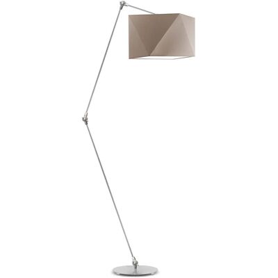 Lampa podłogowa LYSNE Osaka, 60 W, E27, beżowa/srebrna, 177x60 cm Lampa podłogowa LYSNE Osaka, 60 W, E27, beżowa/srebrna, 177x60 cm