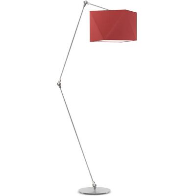 Lampa podłogowa LYSNE Osaka, 60 W, E27, czerwona/srebrna, 177x60 cm Lampa podłogowa LYSNE Osaka, 60 W, E27, czerwona/srebrna, 177x60 cm