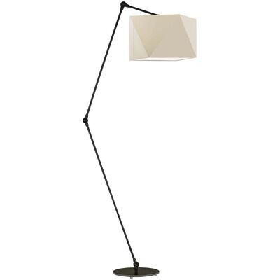 Lampa podłogowa LYSNE Osaka, 60 W, E27, ecru/czarna, 177x60 cm Lampa podłogowa LYSNE Osaka, 60 W, E27, ecru/czarna, 177x60 cm