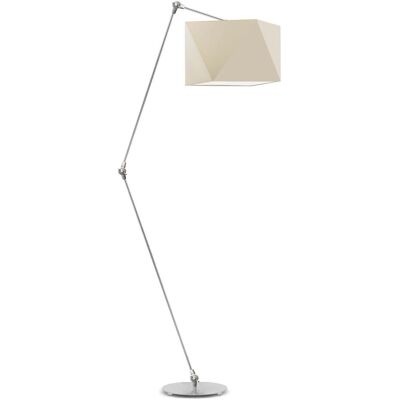 Lampa podłogowa LYSNE Osaka, 60 W, E27, ecru/srebrna, 177x60 cm Lampa podłogowa LYSNE Osaka, 60 W, E27, ecru/srebrna, 177x60 cm