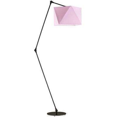 Lampa podłogowa LYSNE Osaka, 60 W, E27, jasnoróżowa/czarna, 177x60 cm Lampa podłogowa LYSNE Osaka, 60 W, E27, jasnoróżowa/czarna, 177x60 cm