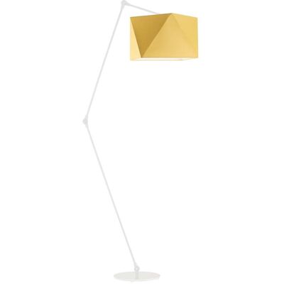 Lampa podłogowa LYSNE Osaka, 60 W, E27, musztardowa/biała, 177x60 cm Lampa podłogowa LYSNE Osaka, 60 W, E27, musztardowa/biała, 177x60 cm
