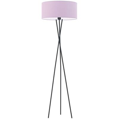 Lampa podłogowa LYSNE Paryż, 60 W, E27, jasnofioletowa/czarna, 160x40 cm Lampa podłogowa LYSNE Paryż, 60 W, E27, jasnofioletowa/czarna, 160x40 cm