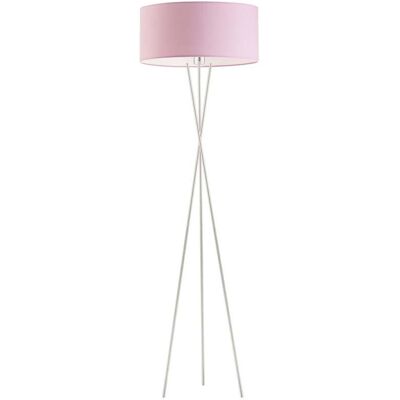 Lampa podłogowa LYSNE Paryż, 60 W, E27, jasnoróżowa/srebrna, 160x40 cm Lampa podłogowa LYSNE Paryż, 60 W, E27, jasnoróżowa/srebrna, 160x40 cm