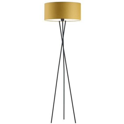 Lampa podłogowa LYSNE Paryż, 60 W, E27, musztardowa/czarna, 160x40 cm Lampa podłogowa LYSNE Paryż, 60 W, E27, musztardowa/czarna, 160x40 cm