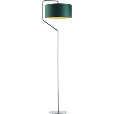Lampa podłogowa LYSNE Tesallia Gold, zieleń butelkowa ze złotym wnętrzem Lampa podłogowa LYSNE Tesallia Gold, zieleń butelkowa ze złotym wnętrzem