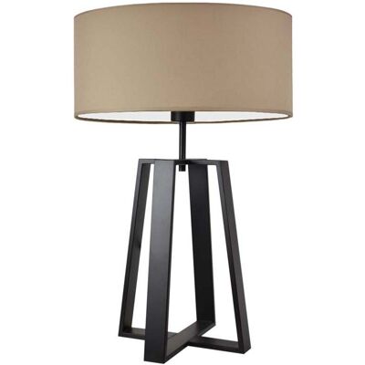 Lampa podłogowa LYSNE Thor, 60 W, E27, beżowa/czarna, 61x40 cm Lampa podłogowa LYSNE Thor, 60 W, E27, beżowa/czarna, 61x40 cm