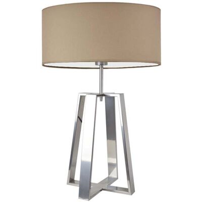 Lampa podłogowa LYSNE Thor, 60 W, E27, beżowa/srebrna, 61x40 cm Lampa podłogowa LYSNE Thor, 60 W, E27, beżowa/srebrna, 61x40 cm