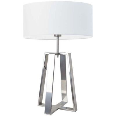 Lampa podłogowa LYSNE Thor, 60 W, E27, biała/srebrna, 61x40 cm Lampa podłogowa LYSNE Thor, 60 W, E27, biała/srebrna, 61x40 cm