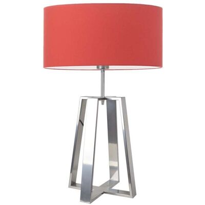 Lampa podłogowa LYSNE Thor, 60 W, E27, czerwona/srebrna, 61x40 cm Lampa podłogowa LYSNE Thor, 60 W, E27, czerwona/srebrna, 61x40 cm