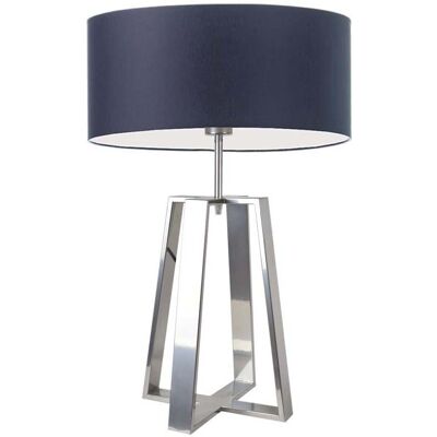 Lampa podłogowa LYSNE Thor, 60 W, E27, granatowa/srebrna, 61x40 cm Lampa podłogowa LYSNE Thor, 60 W, E27, granatowa/srebrna, 61x40 cm