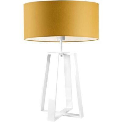 Lampa podłogowa LYSNE Thor, 60 W, E27, musztardowa/biała, 61x40 cm Lampa podłogowa LYSNE Thor, 60 W, E27, musztardowa/biała, 61x40 cm