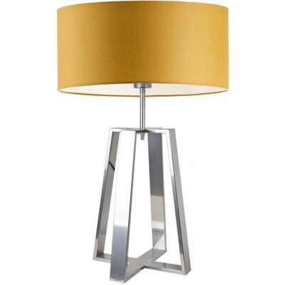 Lampa podłogowa LYSNE Thor, 60 W, E27, musztardowa/srebrna, 61x40 cm Lampa podłogowa LYSNE Thor, 60 W, E27, musztardowa/srebrna, 61x40 cm