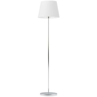 Lampa podłogowa LYSNE Vasto, 60 W, E27, biała/chrom, 162,5x37 cm Lampa podłogowa LYSNE Vasto, 60 W, E27, biała/chrom, 162,5x37 cm
