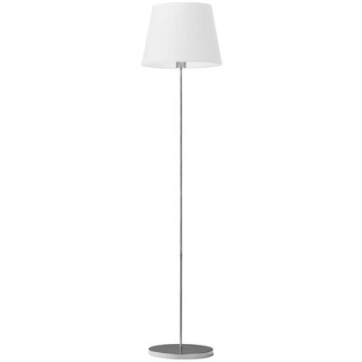 Lampa podłogowa LYSNE Vasto, 60 W, E27, biała/srebrna, 162,5x37 cm Lampa podłogowa LYSNE Vasto, 60 W, E27, biała/srebrna, 162,5x37 cm