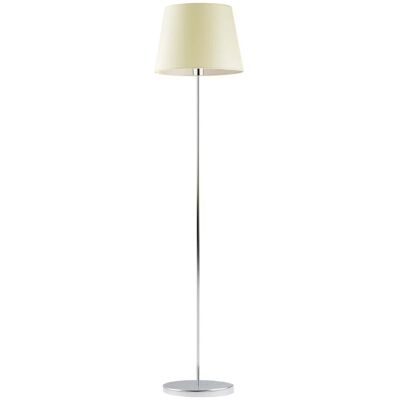 Lampa podłogowa LYSNE Vasto, 60 W, E27, ecru/chrom, 162,5x37 cm Lampa podłogowa LYSNE Vasto, 60 W, E27, ecru/chrom, 162,5x37 cm