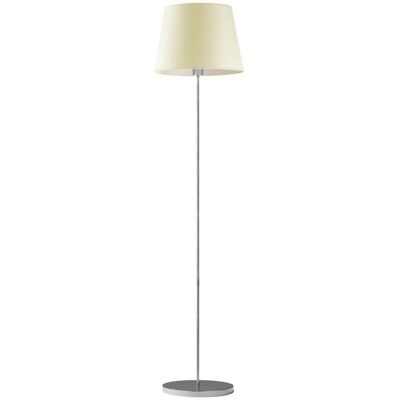 Lampa podłogowa LYSNE Vasto, 60 W, E27, ecru/srebrna, 162,5x37 cm Lampa podłogowa LYSNE Vasto, 60 W, E27, ecru/srebrna, 162,5x37 cm