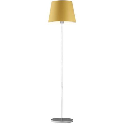 Lampa podłogowa LYSNE Vasto, 60 W, E27, musztardowa/srebrna, 162,5x37 cm Lampa podłogowa LYSNE Vasto, 60 W, E27, musztardowa/srebrna, 162,5x37 cm