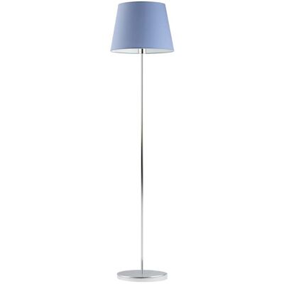 Lampa podłogowa LYSNE Vasto, 60 W, E27, niebieska/chrom, 162,5x37 cm Lampa podłogowa LYSNE Vasto, 60 W, E27, niebieska/chrom, 162,5x37 cm
